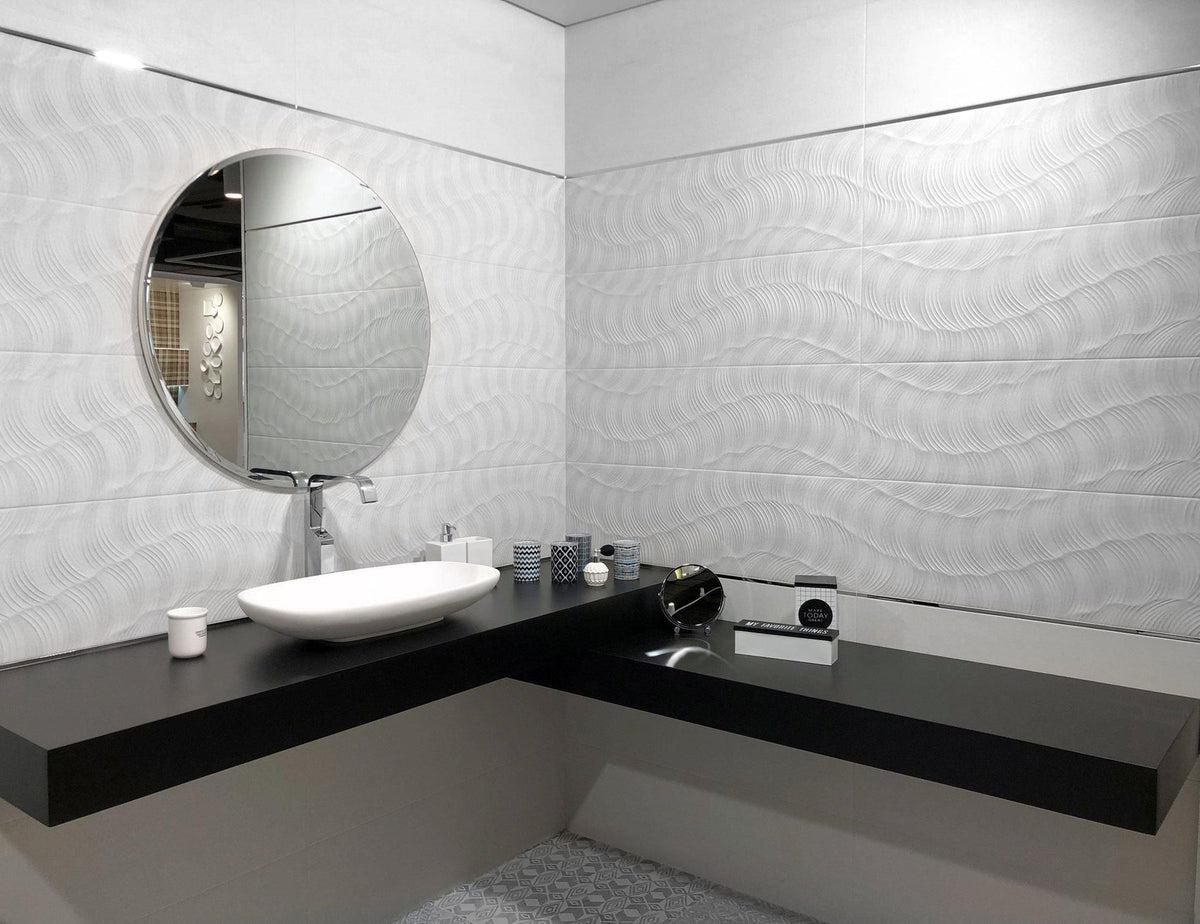 Tex Ivory Atomic Ceramic Tile | Tile Club