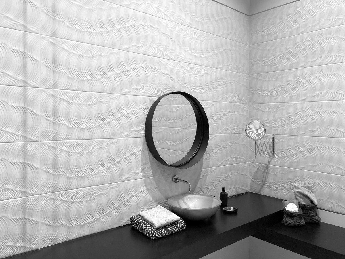 Large Format White Porcelain Tile For Bathroom 