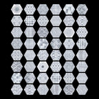 Tex Grey Hexagon Pattern Natural Porcelain Tile | Tile Club