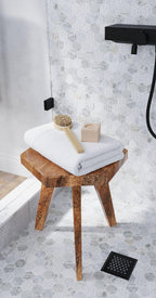 Textured Carrara Honeycomb Hexagon Marble Mosaic Tile | Tile Club