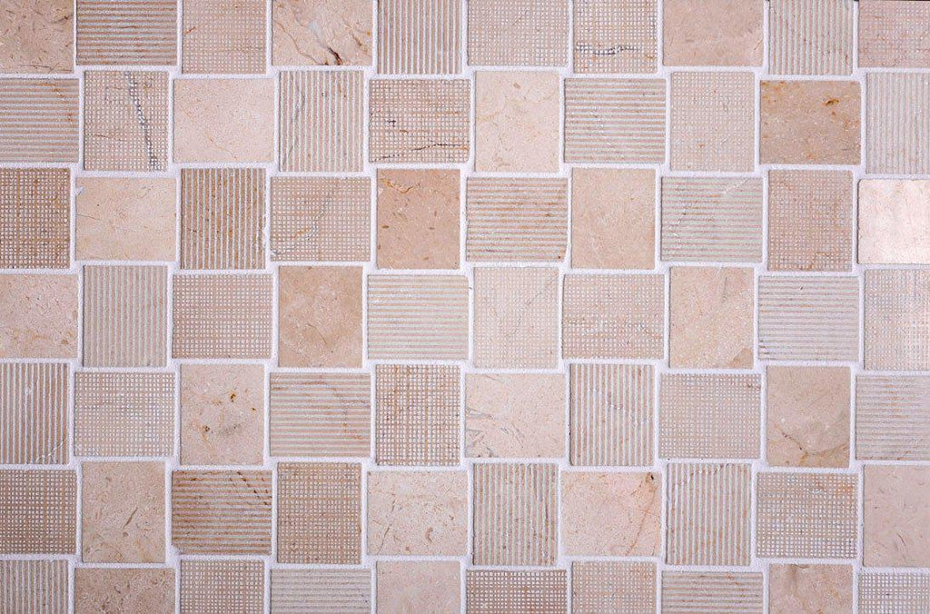 Basket weave mosaic tile