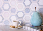 double hexagon marble tile