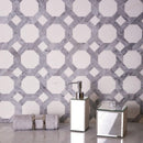 Thassos And Carrara Weaved Octagon Marble Mosaic Tile | Tile Club