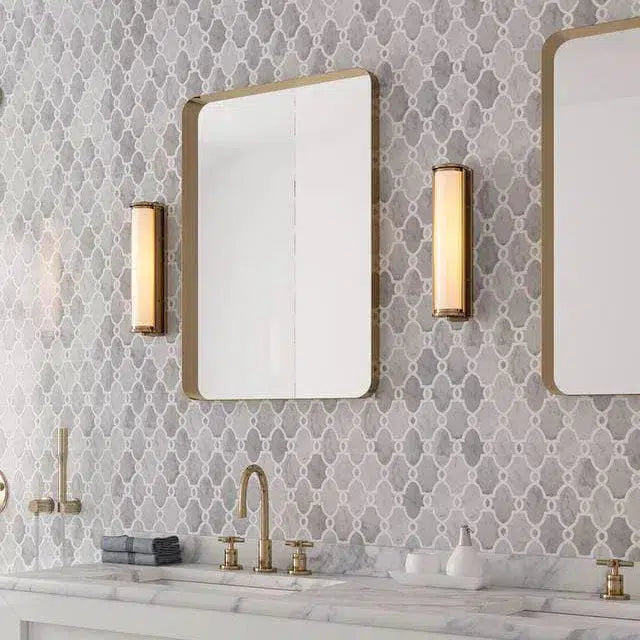 Carrara & Thassos White Chains Marble Mosaic Tile