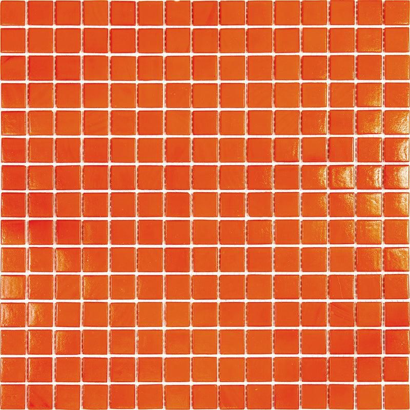 Tiger Orange Squares Glass Pool Tile
