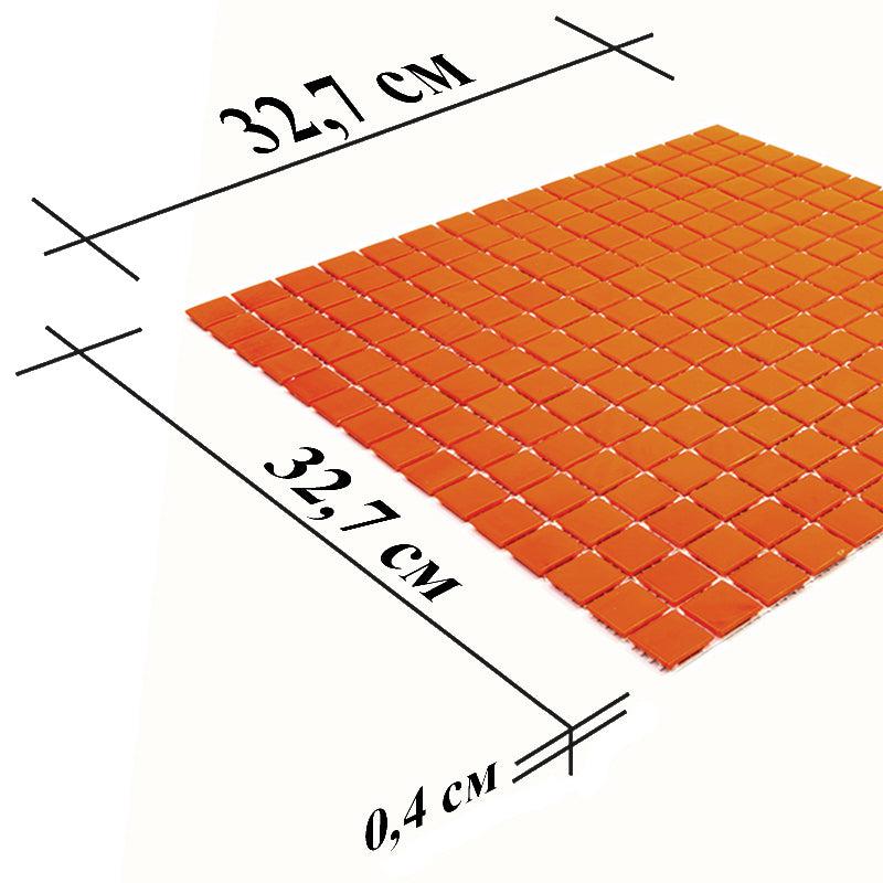 Tiger Orange Squares Glass Pool Tile | Tile Club