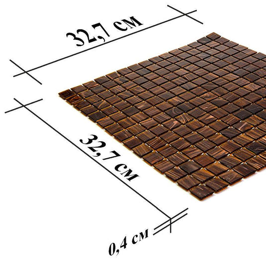 Tiger's Eye Shimmer Mixed Squares Glass Pool Tile | Tile Club