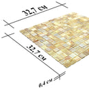 Toasted Marshmallow Mixed Squares Glass Pool Tile | Tile Club