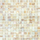 Toasted Marshmallow Mixed Glossy Squares Glass Pool Tile