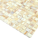 Toasted Marshmallow Mixed Squares Glass Pool Tile | Tile Club