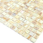 Toasted Marshmallow Mixed Squares Glass Pool Tile | Tile Club
