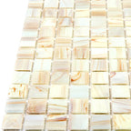 Toasted Marshmallow Mixed Squares Glass Pool Tile | Tile Club