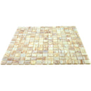 Toasted Marshmallow Mixed Squares Glass Pool Tile | Tile Club
