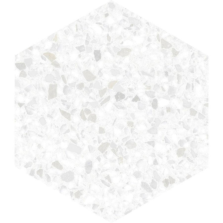 Tropical Sand Terrazzo Hex Porcelain Tile