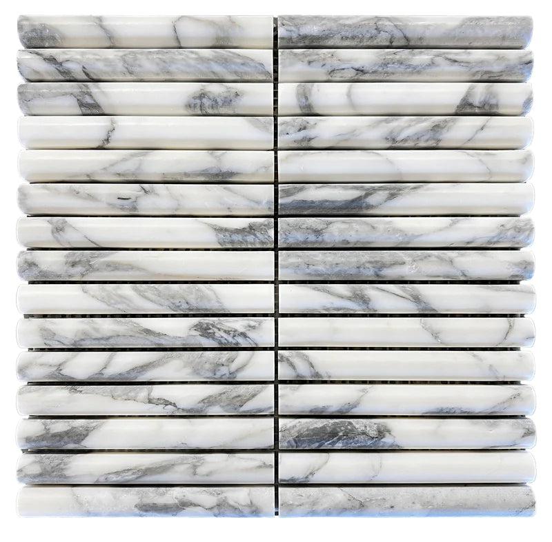 True Arabescato Arc Fluted Sample