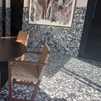 Black and White Real Terrazzo Tile 24" x 24" | Tile Club