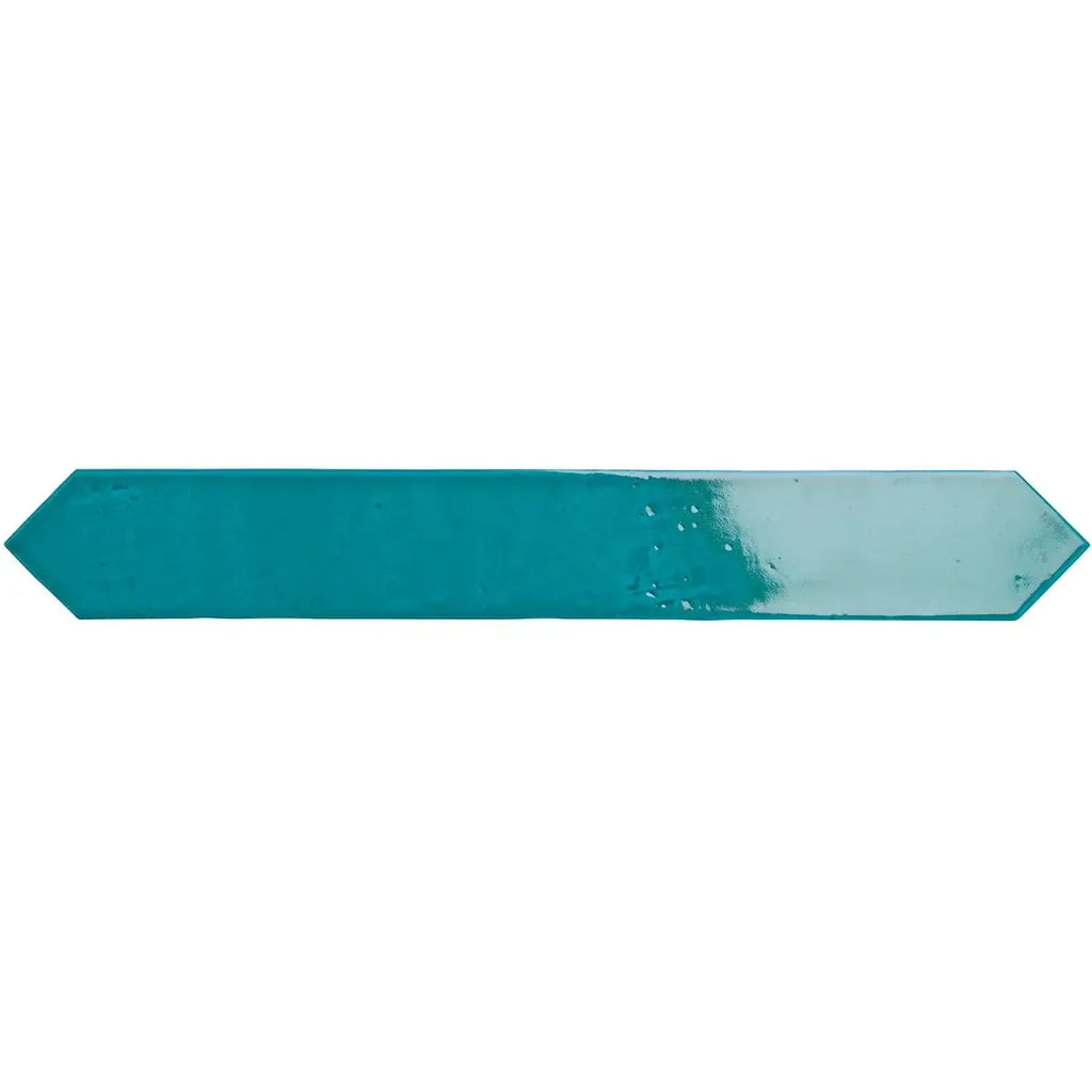 Camila Turquoise Picket Porcelain Tile Sample | Tile Club
