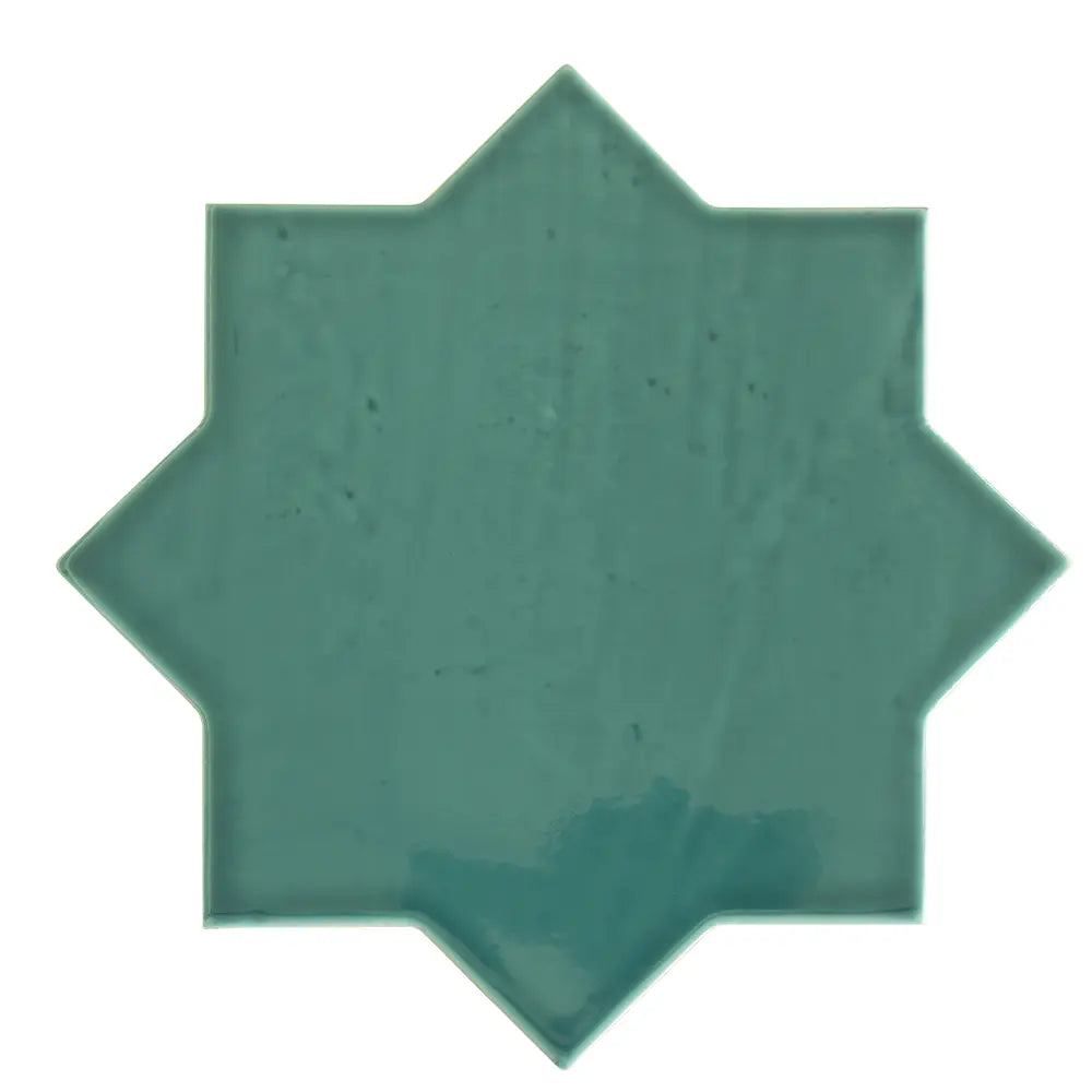 Camila Turquoise Star Porcelain Tile | Spanish Tile for Floors