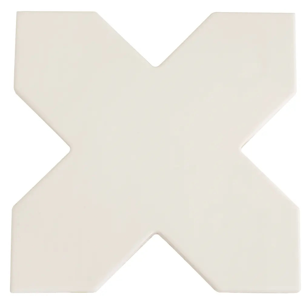 Camila White Cross Porcelain Tile | Tile Club