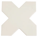 Camila White Cross Porcelain Tile | Tile Club