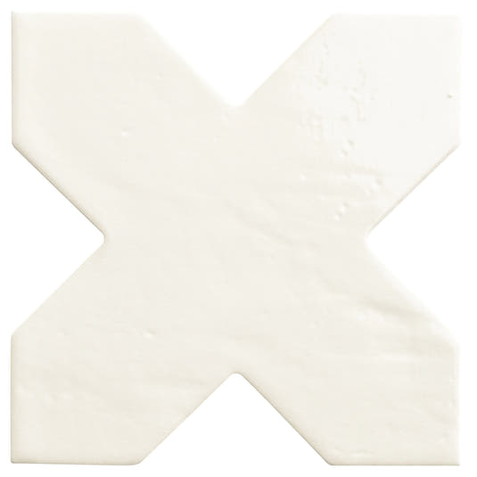 Camila White Cross Porcelain Tile | Tile Club