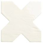 Camila White Cross Porcelain Tile | Tile Club