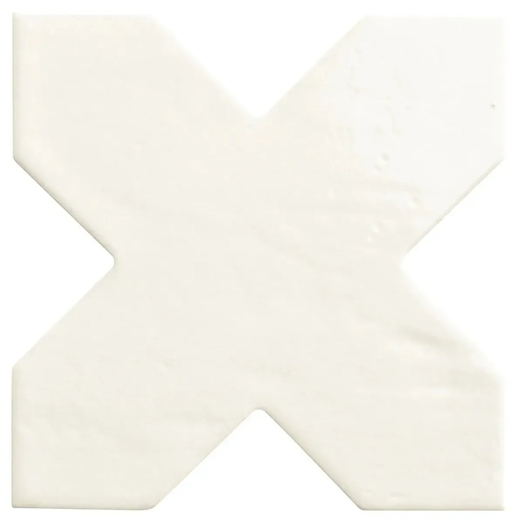 Camila White Cross Porcelain Tile | Tile Club
