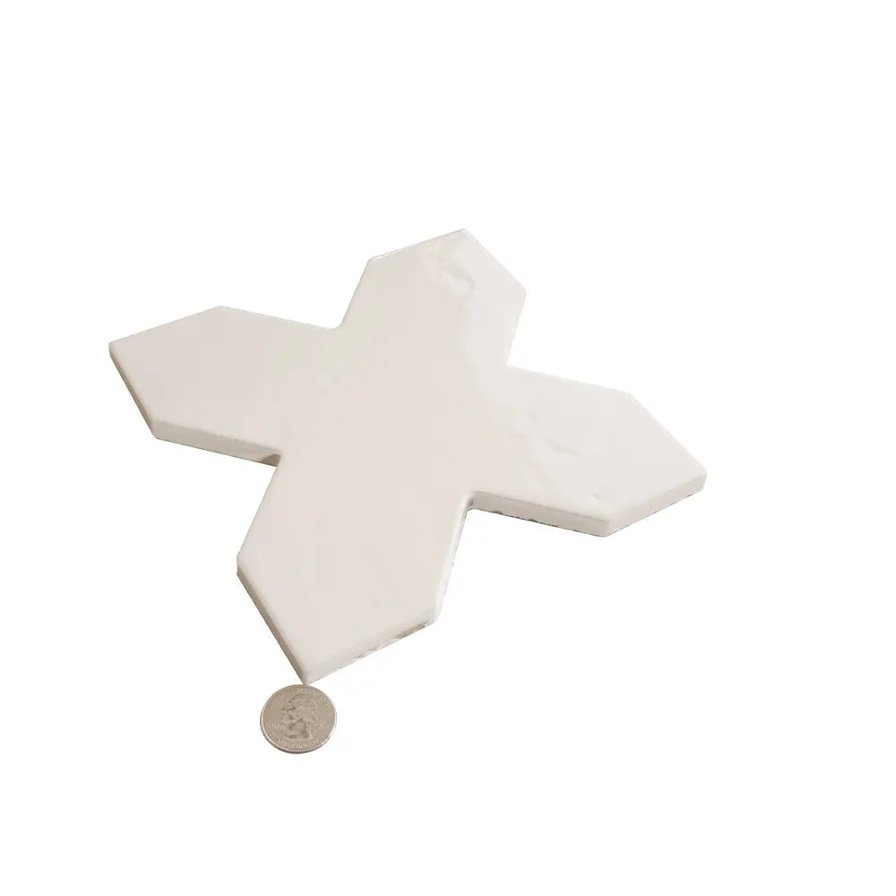 Camila White Cross Porcelain Tile | Tile Club