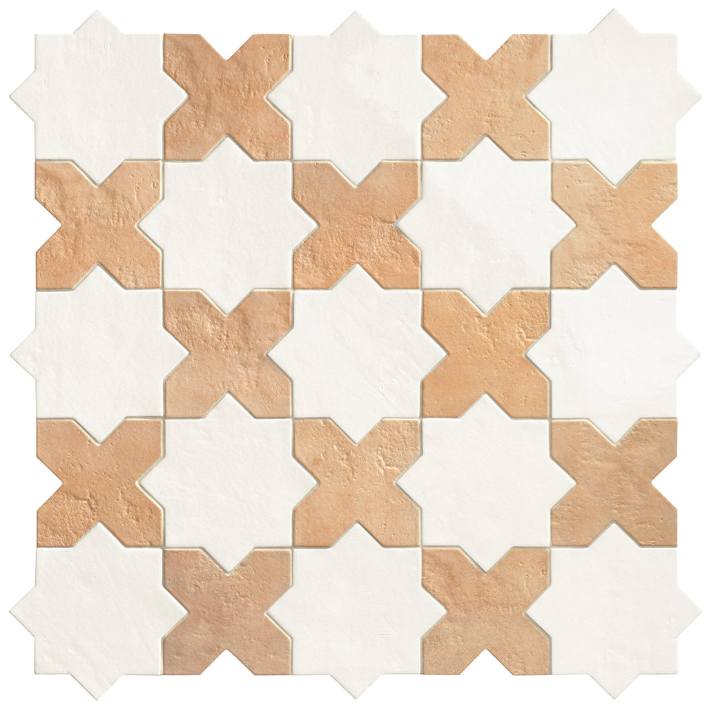 Camila Terra Cotta Cross Porcelain Tile | Tile Club