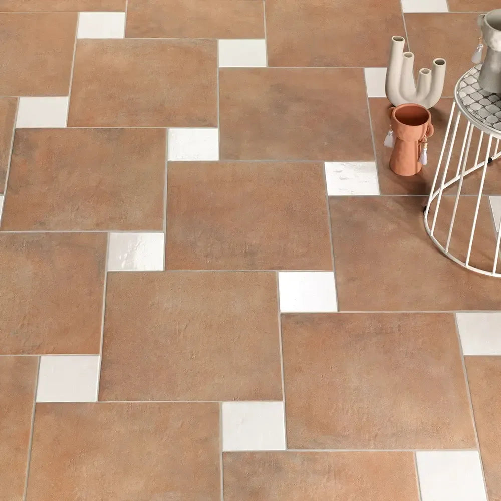 Camila Terra Cotta Square 18x18 Porcelain Tile | Tile Club