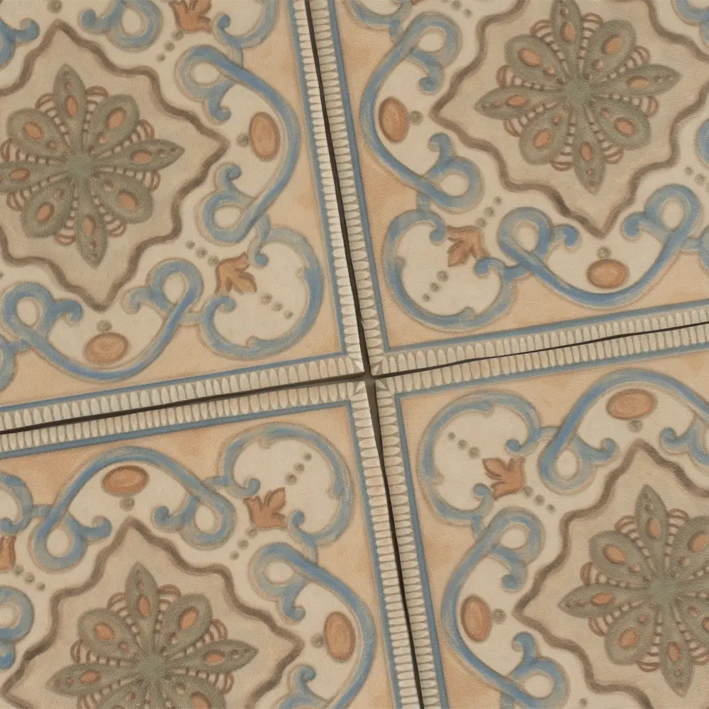 Camila Scrollwork Square Porcelain Tile | Tile Club
