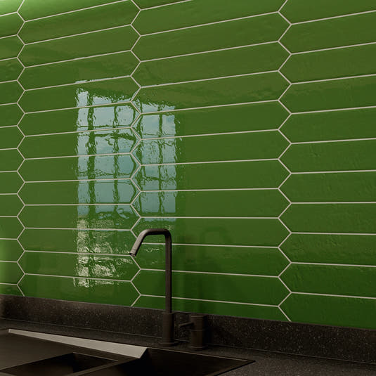 Camila Green Picket Porcelain Tile