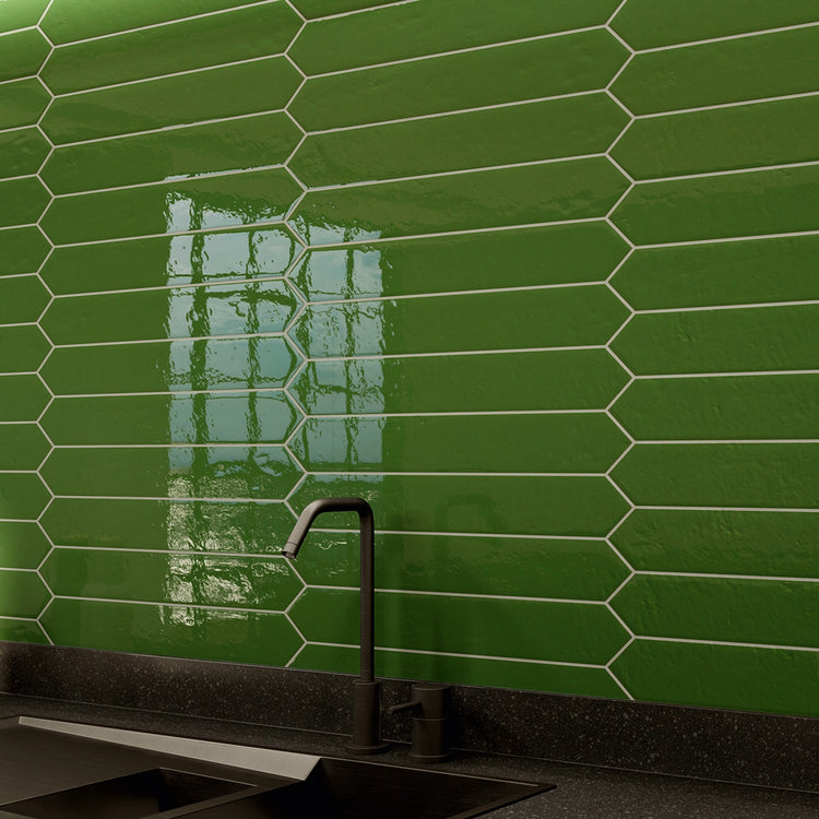 Camila Green Picket Porcelain Tile