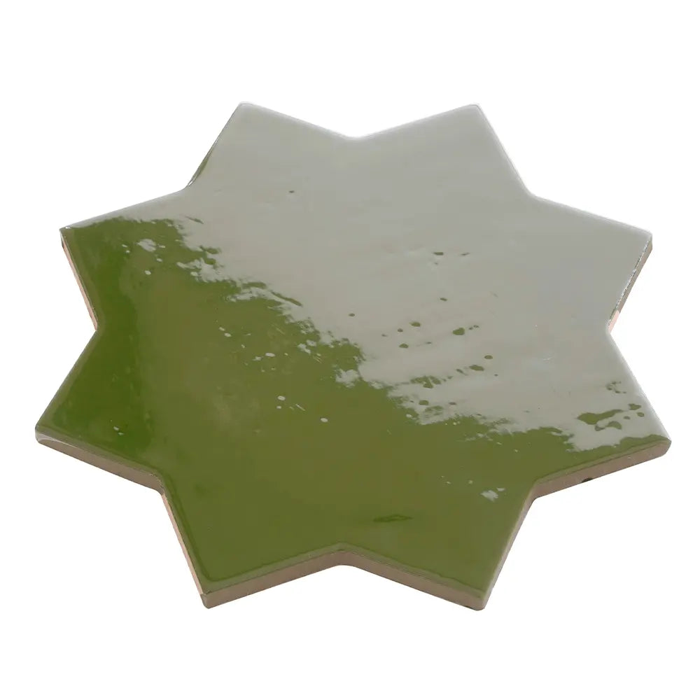 Camila Green Star Porcelain Tile | Tile Club