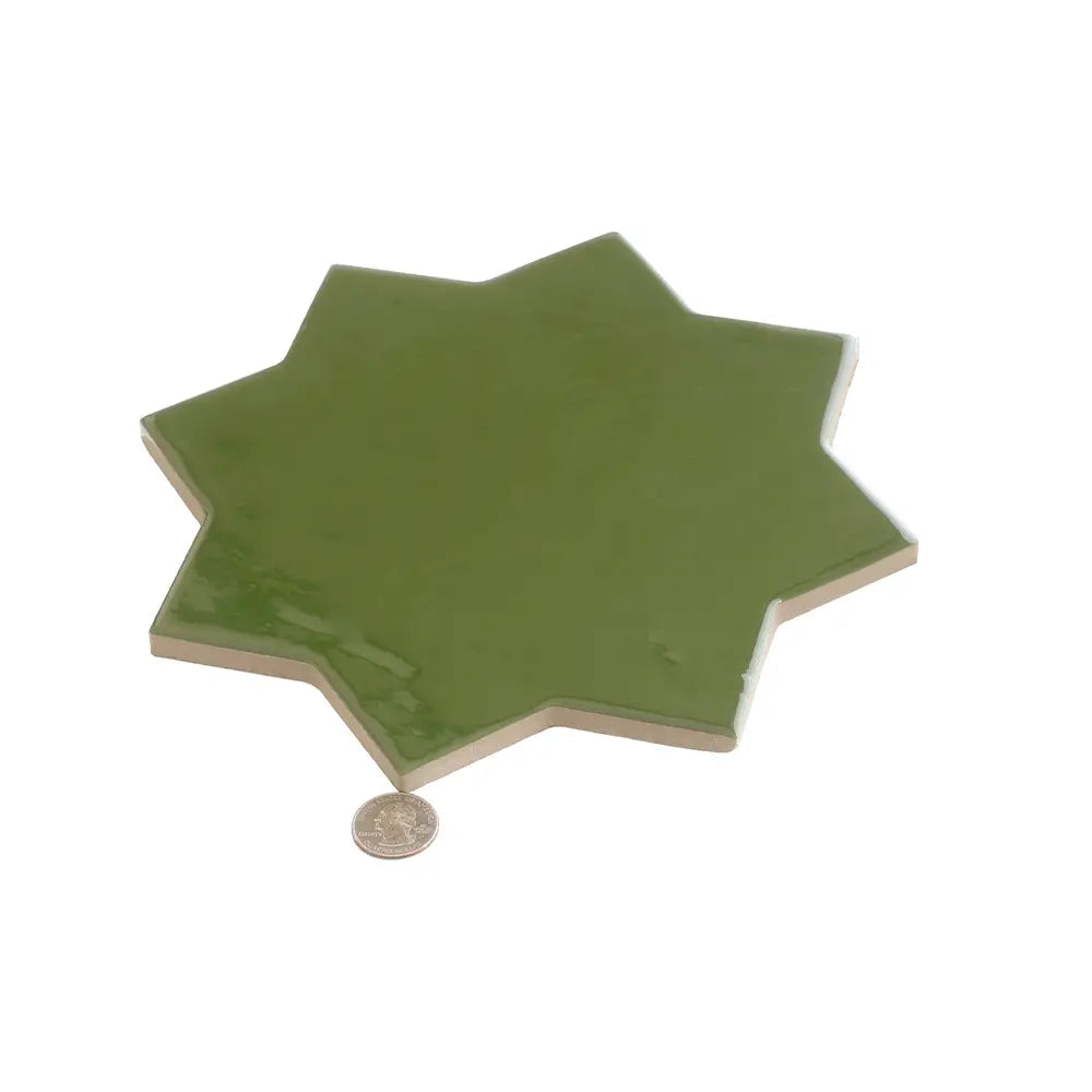 Camila Green Star Porcelain Tile | Tile Club