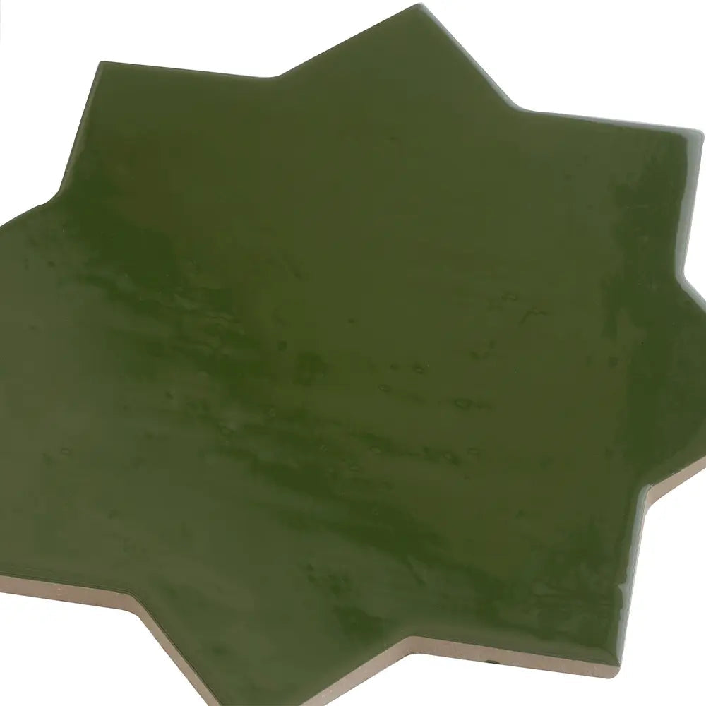 Camila Green Star Porcelain Tile | Tile Club