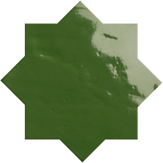 Camila Green Star Porcelain Tile | Tile Club