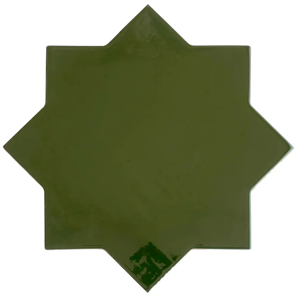 Camila Green Star Porcelain Tile | Tile Club
