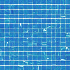 Underwater Blue & White Mixed Squares Glass Pool Tile Sample