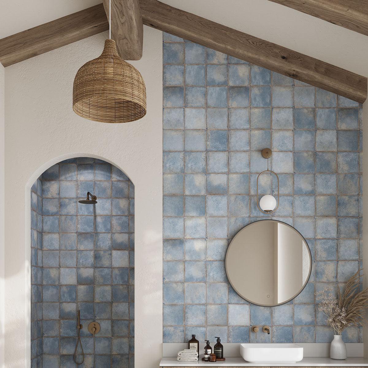 Ursa Blue Square 7.87x7.87 Porcelain Tile | Tile Club