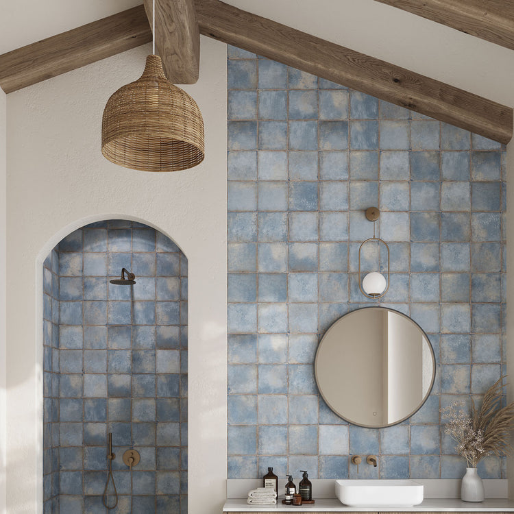 Ursa Blue Square 7.87x7.87 Porcelain Tile | Tile Club