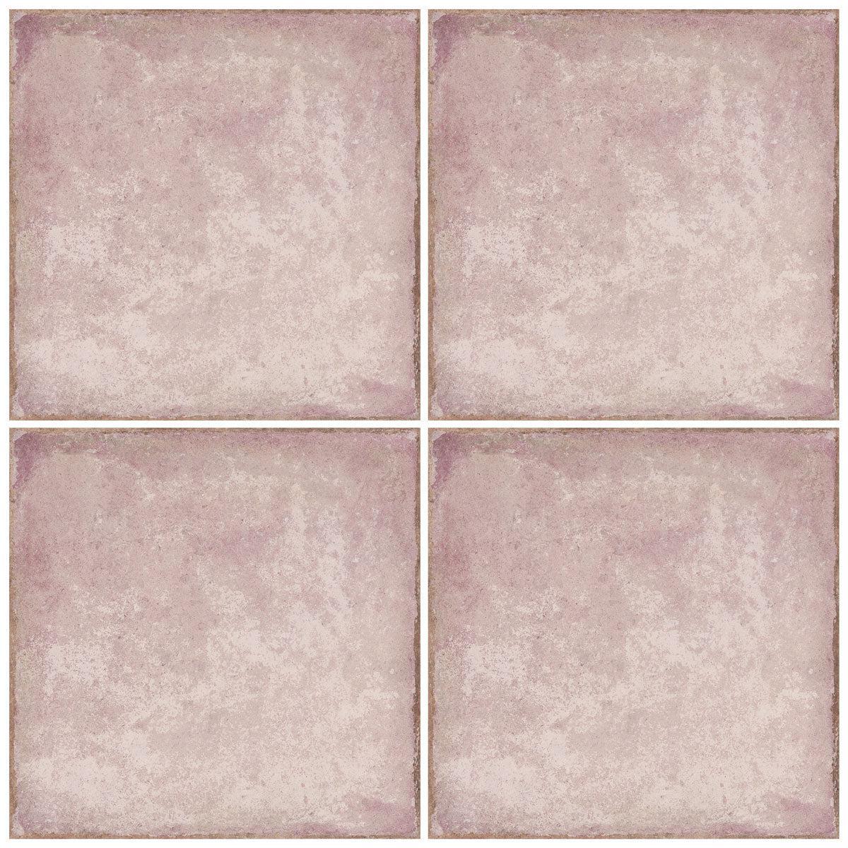 Ursa Pink Square 7.87x7.87 Porcelain Tile | Spanish Tile for