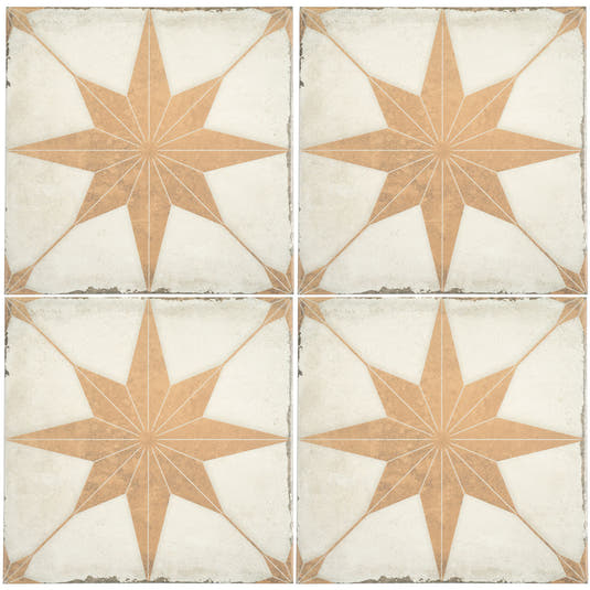 Ursa Terracotta Star 7.87 x 7.87 Porcelain Tile | Tile Club