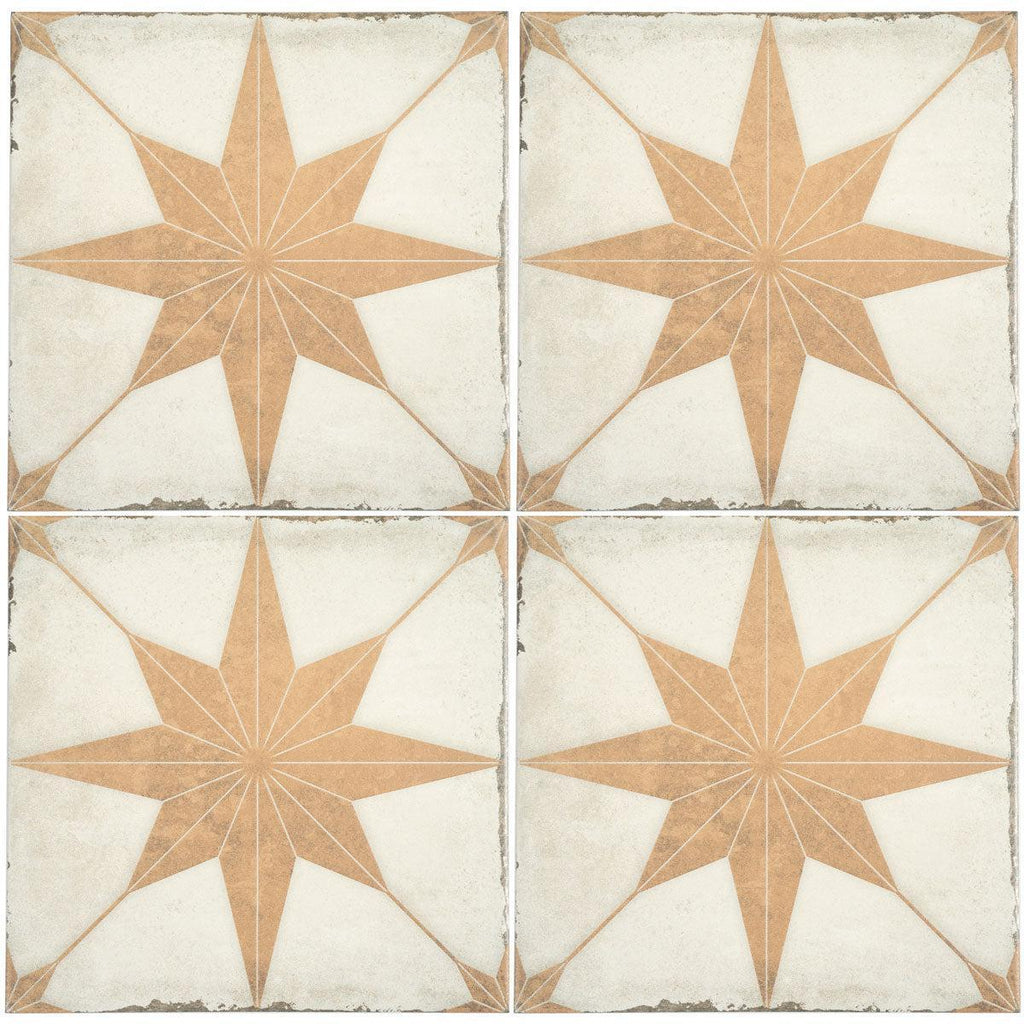 Ursa Terracotta Star 7.87 x 7.87 Porcelain Tile | Tile Club