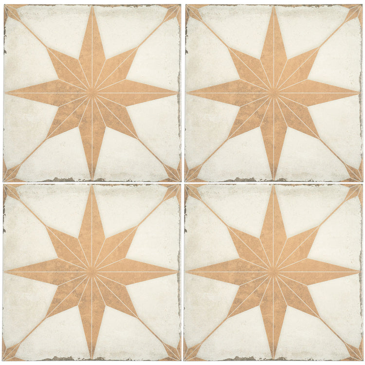 Ursa Terracotta Star 7.87 x 7.87 Porcelain Tile | Tile Club