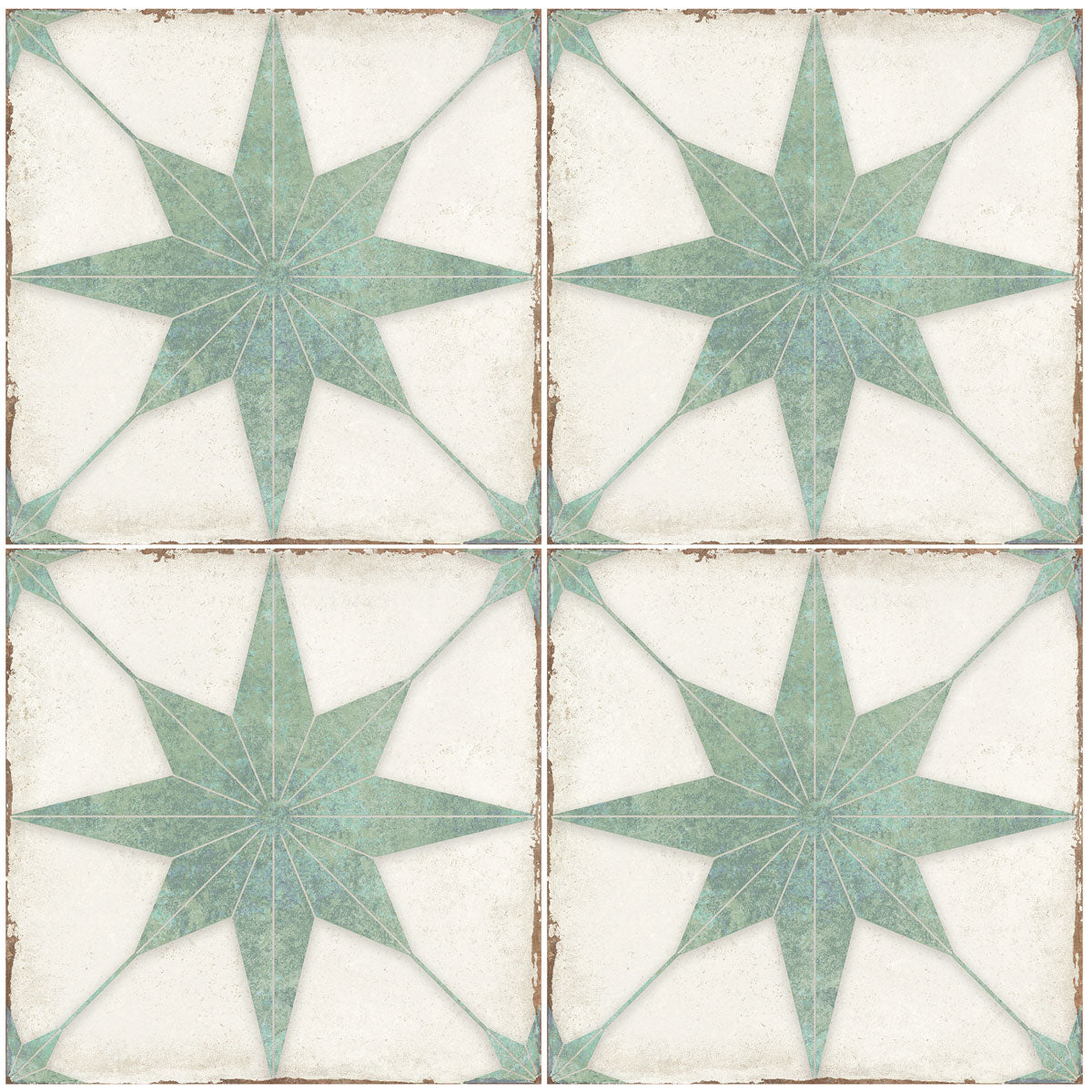 Ursa Turquoise Star 7.87 x 7.87 Porcelain Tile