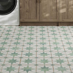 Ursa Turquoise Star 7.87 x 7.87 Porcelain Tile | Tile Club
