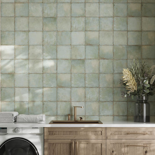 Ursa Turquoise Square 7.87x7.87 Porcelain Tile | Tile Club