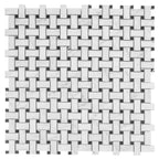 Boldara Bianco Basket Weave Porcelain Mosaic Tile | Tile Club