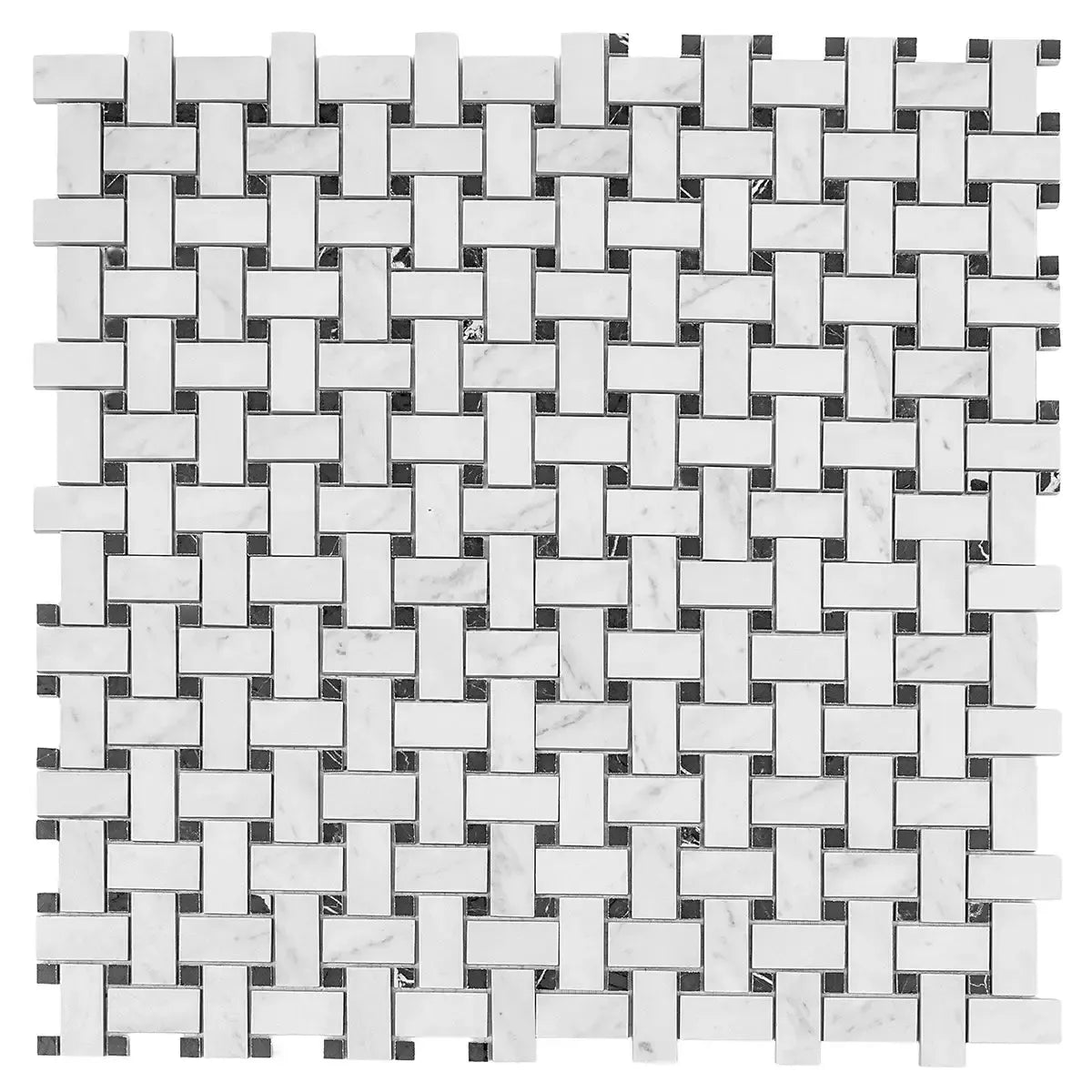 Boldara Bianco Basket Weave Porcelain Mosaic Tile | Tile Club